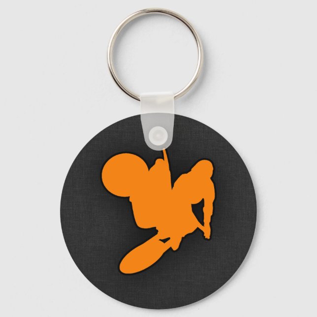 Orange Motocross Key Ring (Front)