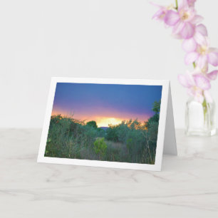 Orange Mountain Sky Card