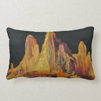 Orange Mountain Throw Pillow