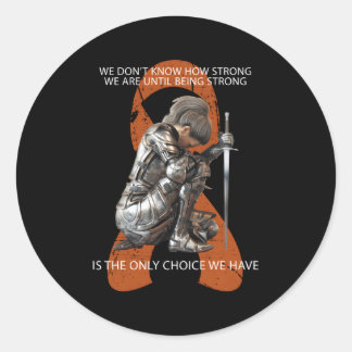 Orange Ms Multiple Sclerosis Awareness Classic Round Sticker