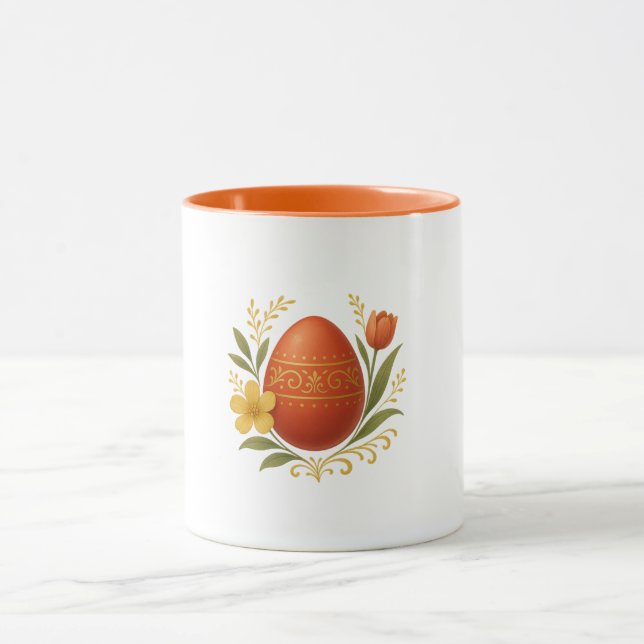Orange Mug - Happy Easter (Center)