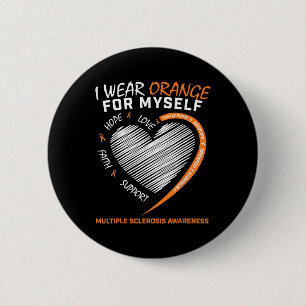 Orange Multiple Sclerosis Apparel Women Men Ms 6 Cm Round Badge