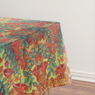 orange mushroom tablecloth