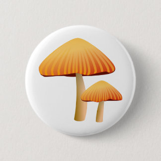Orange Mushrooms 6 Cm Round Badge