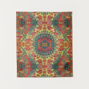 orange mushrooms tapestry