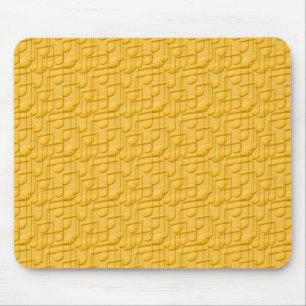 Orange Music Notes Mouse Mat