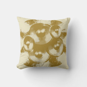 Orange music speakers cushion