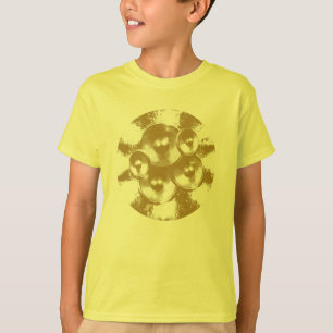 Orange music speakers in a circle T-Shirt