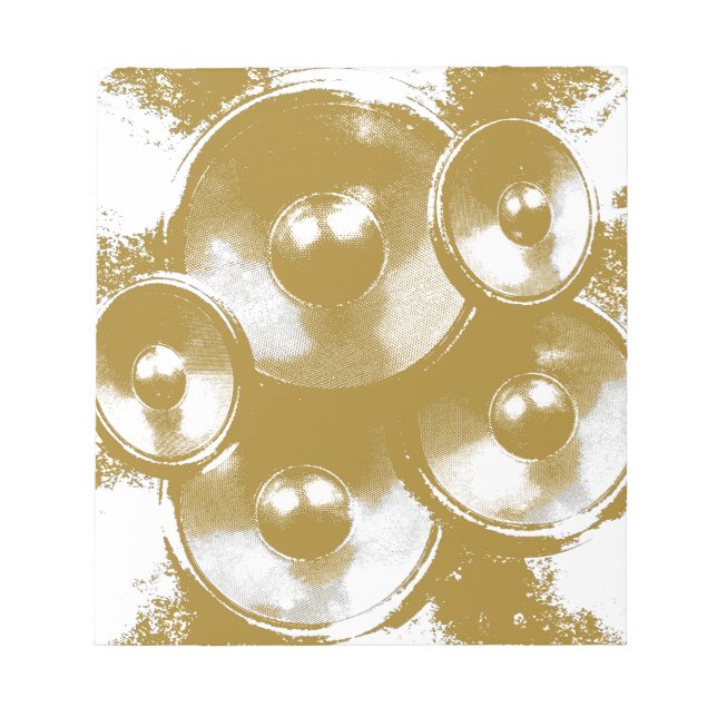 Orange music speakers notepad (Front)