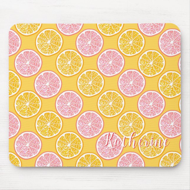 Orange  Mustard Mouse Mat (Front)