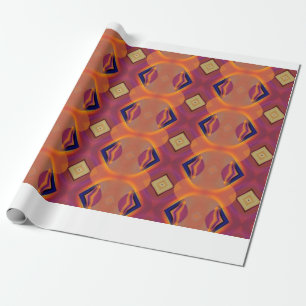 Orange N Pink Diamond All Occasion Wrapping Paper