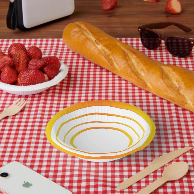 Orange n Yellow Rings Paper Plate (Picnic)