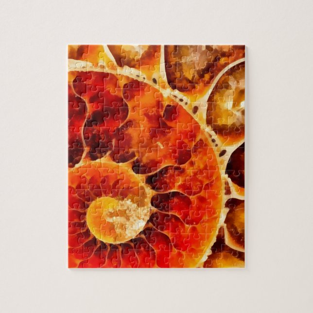 Orange Nautilus Jigsaw Puzzle (Vertical)