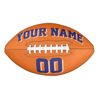 ORANGE NAVY AND WHITE Custom Football American Football