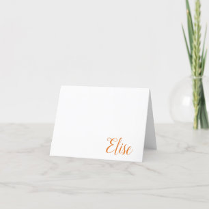 ORANGE, NAVY Auburn, Alabama Personalised Card