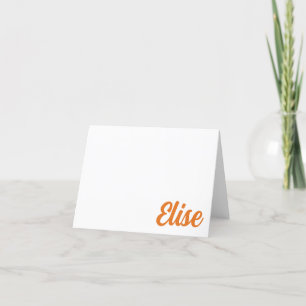 ORANGE, NAVY Auburn, Alabama Personalised Card