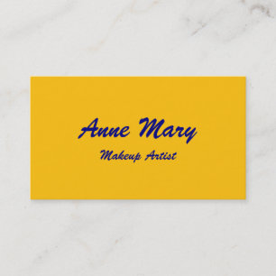 Orange Navy Blue Makeup Artist Beauty Salon 2025 Business Card
