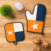 Orange & Navy Blue Texas State Flag