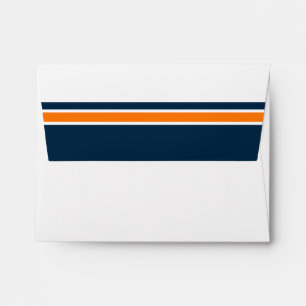 Orange & Navy Bowl Game Party Invitation Envelope