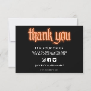 Orange Neon Sign Thank you Media Insert