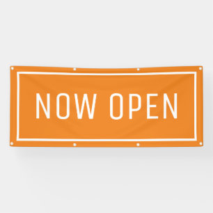 Orange Now Open Banner