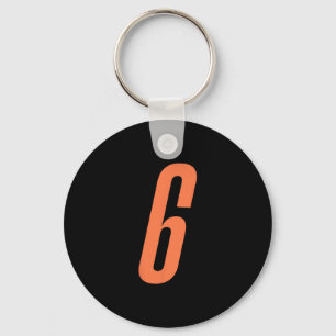 Orange Number 6 7 Funny Meme Halloween Matching Co Key Ring