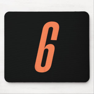 Orange Number 6 7 Funny Meme Halloween Matching Co Mouse Mat