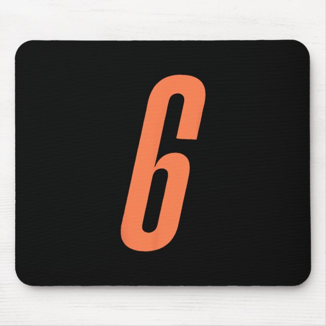 Orange Number 6 7 Funny Meme Halloween Matching Co Mouse Mat (Front)