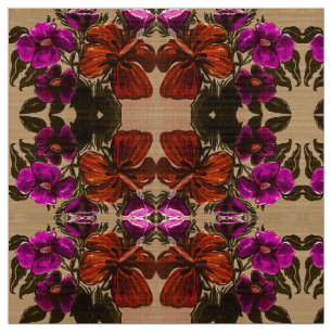 Orange Nutmeg Lilly Fabric