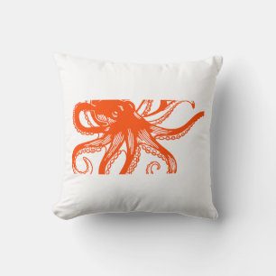 Orange Octopus Cushion