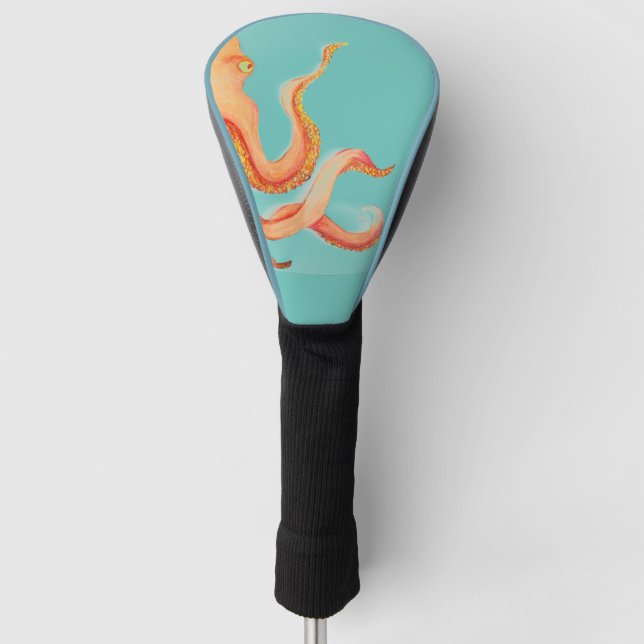 orange octopus golf head cover (Front)