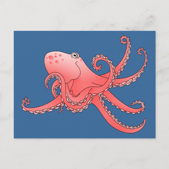 Orange octopus postcard (Front)