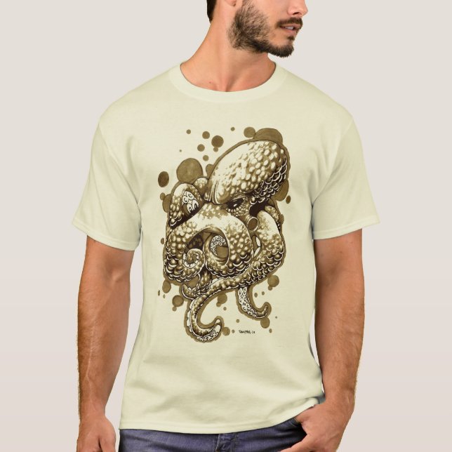 orange octopus -Sep T-Shirt (Front)