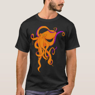 Orange Octopus T-Shirt