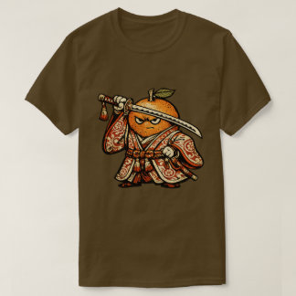 Orange Officer — Funny Fruit High-Rank Samurai T-Shirt