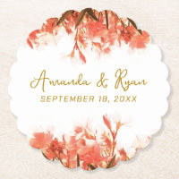 Orange Oleander Flowers Floral Beach Wedding 