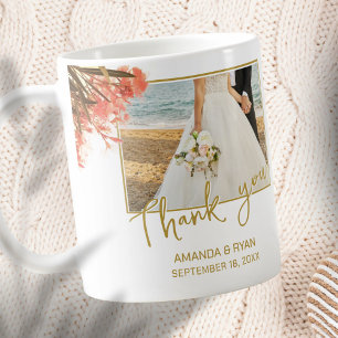 Orange Oleander Flowers Photo Thank you Wedding  Coffee Mug