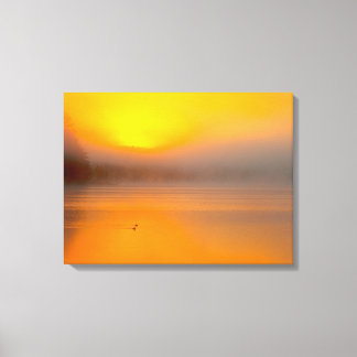 Orange Ombre Sunrise Fall Colours Nature Photo Canvas Print