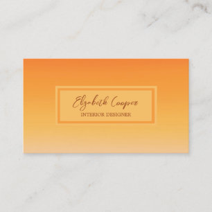 Orange Ombre Sunset Business Card
