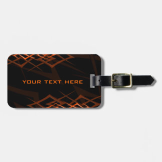Orange on Black "Thorn" Luggage Tag