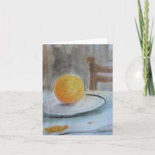 Orange on Plate pastel notecard by Brad Hines