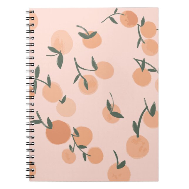Orange or cherry pattern illustration by freehand  notebook (Front)