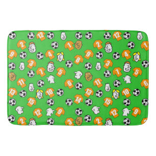 Orange or Old Gold football shirts Bath Mat