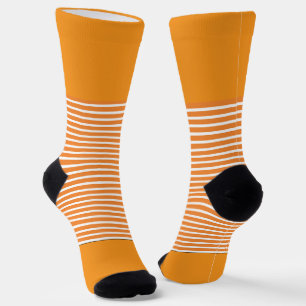 Orange + Orange Horizontal Stripes Socks