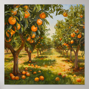 Orange Orchard Poster