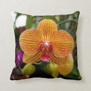 Orange Orchid Cushion