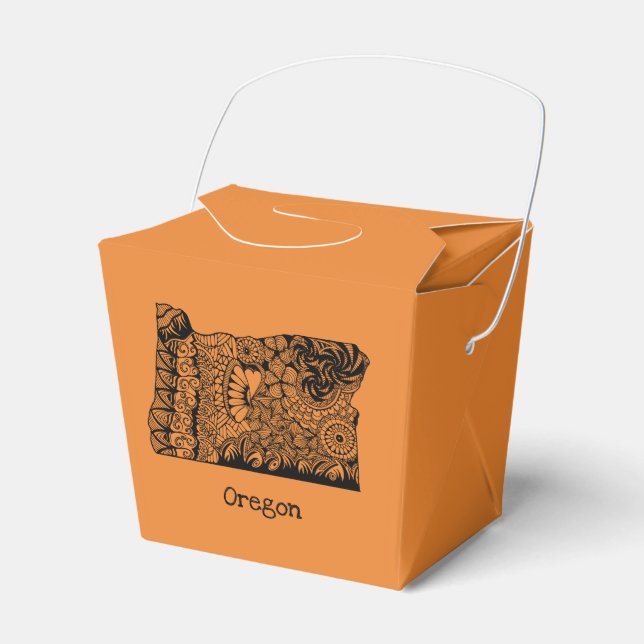 Orange Oregon Take Out Favour Box (Front Side)