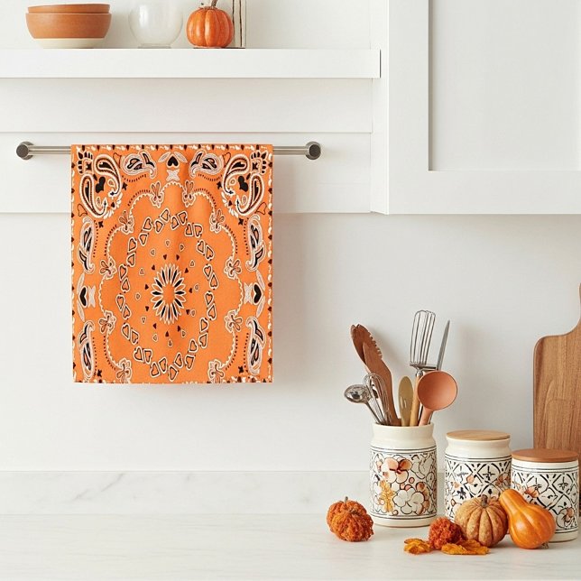 Orange oriental design towel (Creator Uploaded)