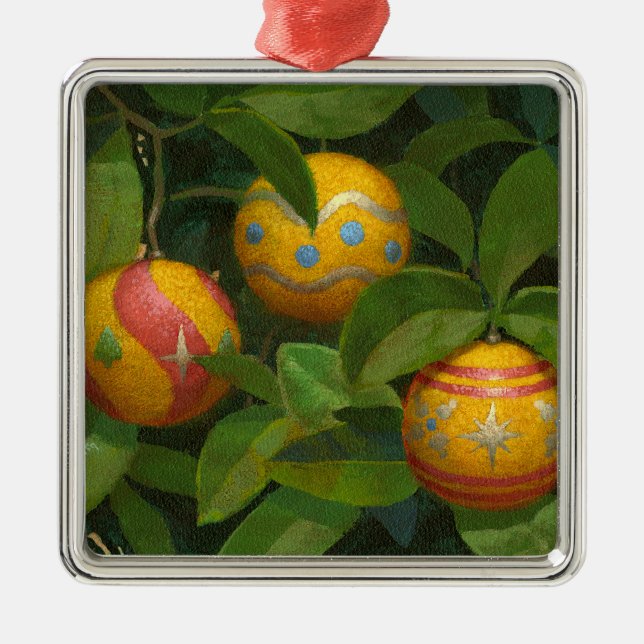 Orange Ornaments Christmas mug (Front)