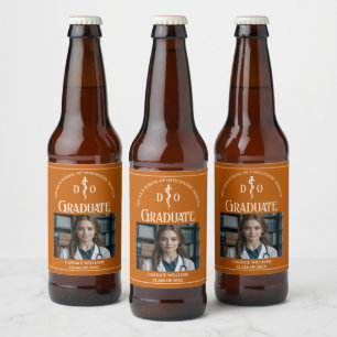 Orange Osteopathic Medical School Graduation Party Beer Bottle Label